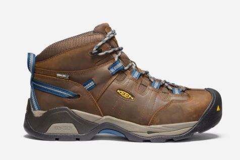 Keen Brown/Blue Detrout XT Waterproof Mens Steel Toe Work Boots 1020086