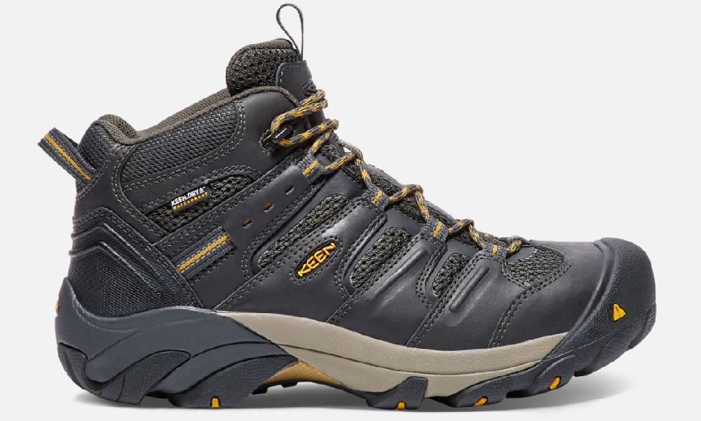 Keen Raven/Tawny Olive Lansing Mid Waterproof Mens Steel Toe Boots 1018079