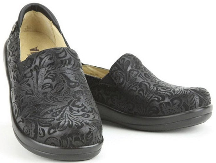 KEL-431 Embossed Paisley Slip-On Professional Nursing Womens Shoes