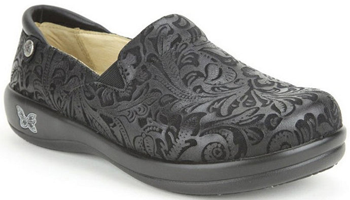 KEL-431 Embossed Paisley Slip-On Professional Nursing Womens Shoes