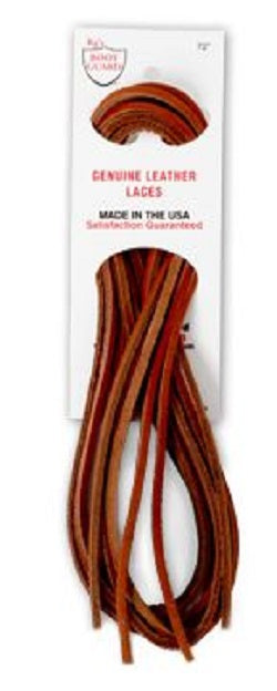 KG's Boot Guard Brown Genuine Unisex Leather Laces 1072BR