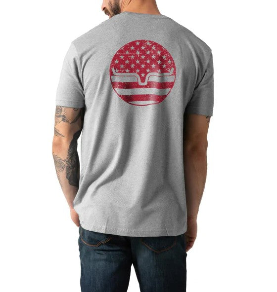 Kimes Ranch American Bullseye Grey Heather Men's T-Shirt Q223M122437-003
