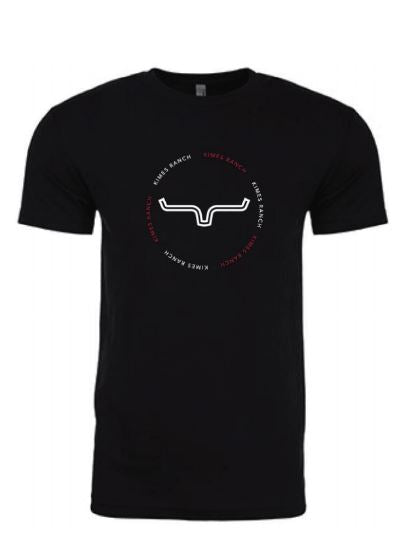 Kimes Ranch Black Circular Repeat Men's Tee Shirt CRT-BLK