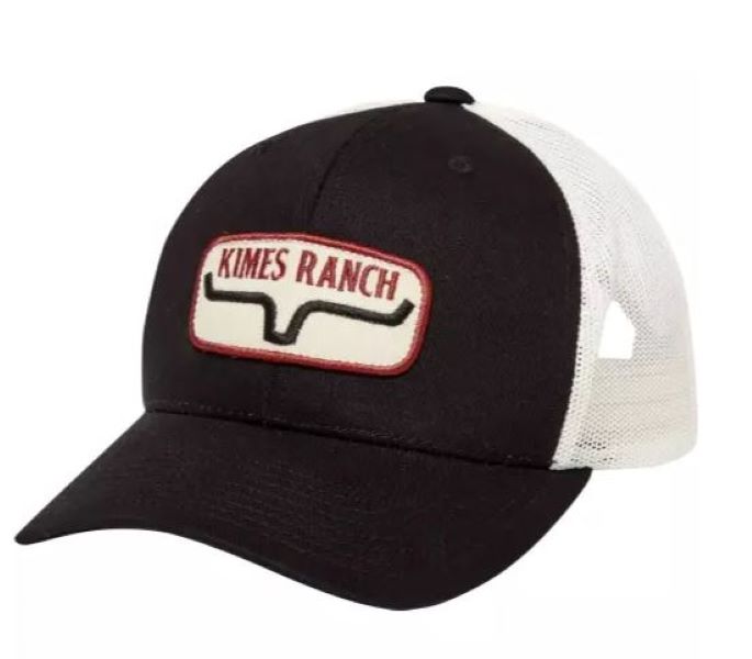 Kimes Ranch Black Rolling Trucker Cap ROLLINGT-BLK