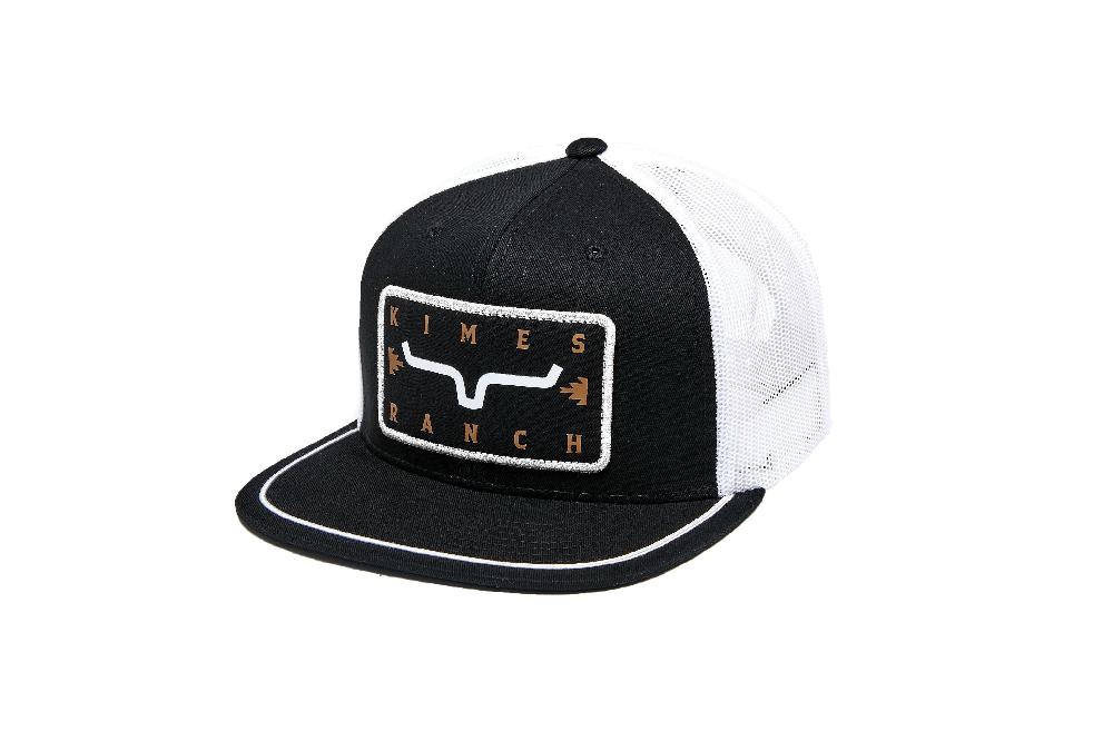 Kimes Ranch Black/White Edwin Trucker Cap UHA0000127-BLK