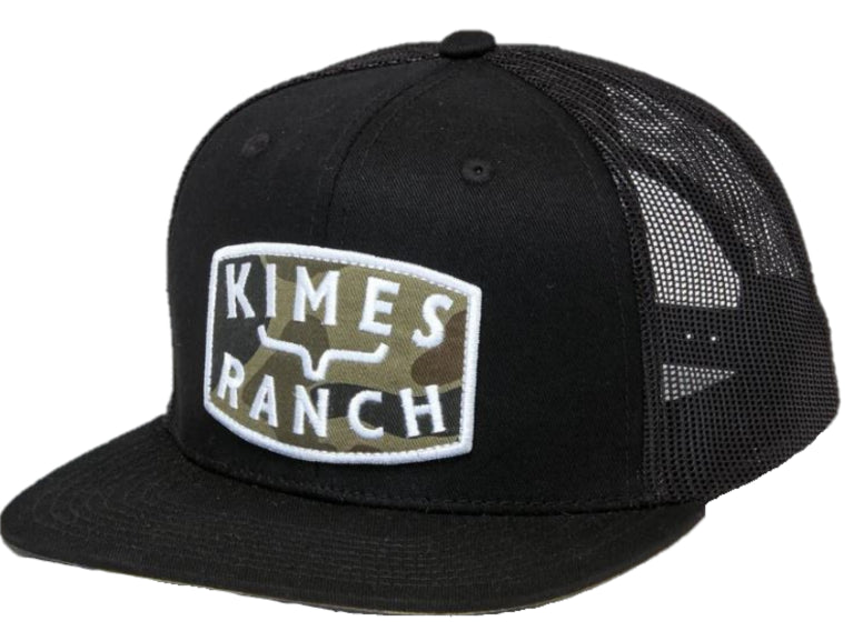Kimes Ranch Black with Camo Twill Patch UHA00000137-BLK