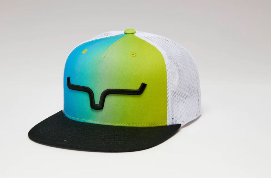 Kimes Ranch Blue/Green Wildstyle Weekly Trucker Hat S24U16S38BC1ED