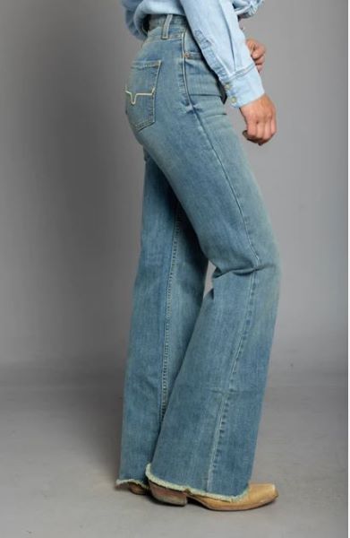 Kimes Ranch Blue Olivia Women's High Rise Stovepipe Wide Leg Jeans WJ-N19118