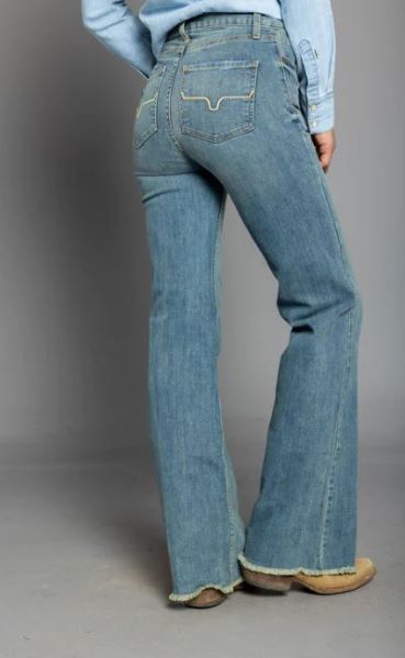 Kimes Ranch Blue Olivia Women's High Rise Stovepipe Wide Leg Jeans WJ-N19118
