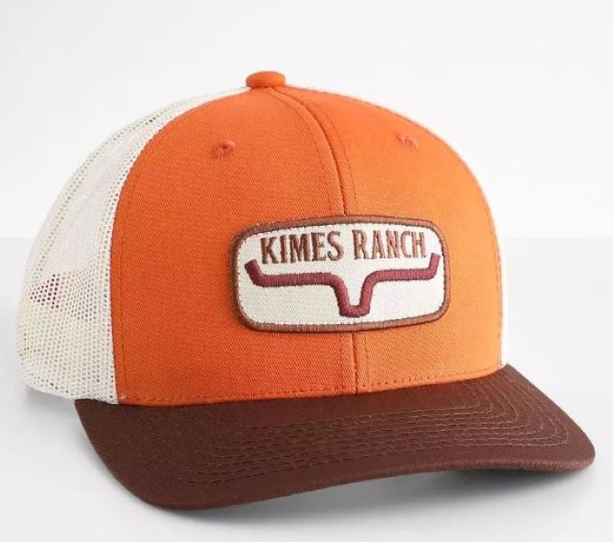 Kimes Ranch Burnt Orange Rolling Trucker Hat ROLLINGT-ORANGE