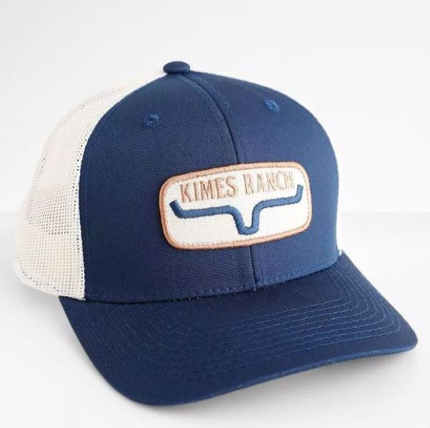 Kimes Ranch Carbon Blue Mens Rolling Trucker Hat ROLLINGT-CBLUE
