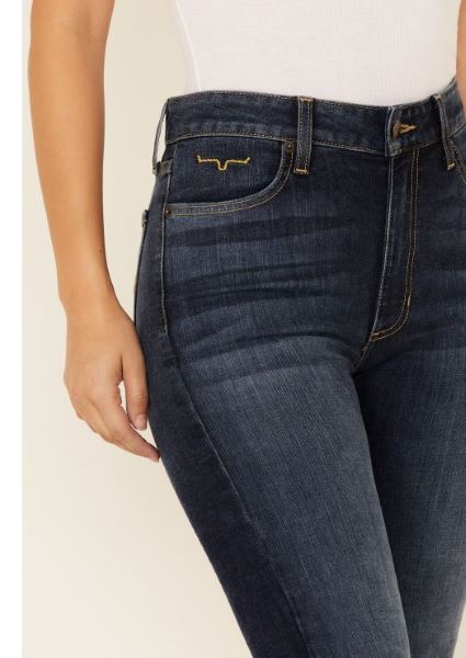 Kimes Ranch Dark Wash Blue Sarah High Rise Ladies Slim Boot Cut Jean WJ-19118