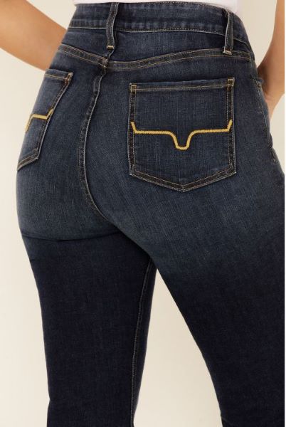 Kimes Ranch Dark Wash Blue Sarah High Rise Ladies Slim Boot Cut Jean WJ-19118