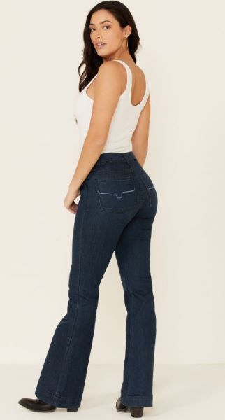 Kimes Ranch Dark Wash Lola Denim Flare Trouser WJ-71571