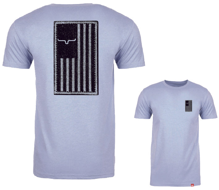 Kimes Ranch Heather Columbia Blue 'Patched' Men's T-Shirt MSH0000132-CB