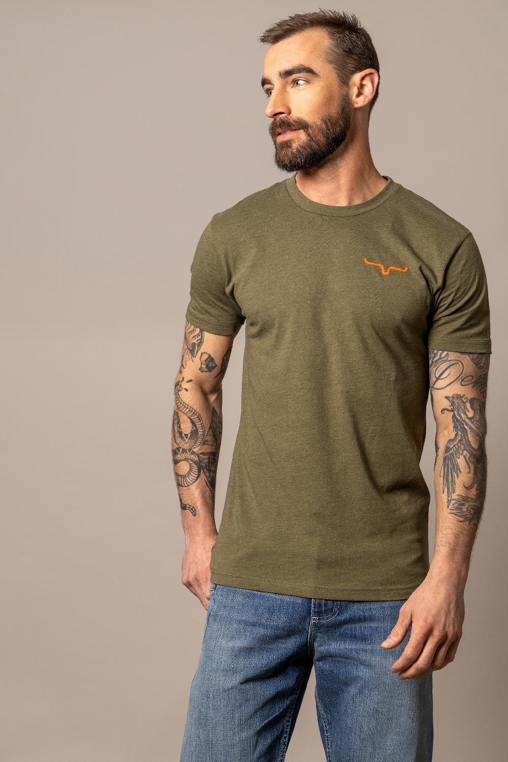 Kimes Ranch Military Green Circular Duck Camo T-Shirt MSH0000102-GRN