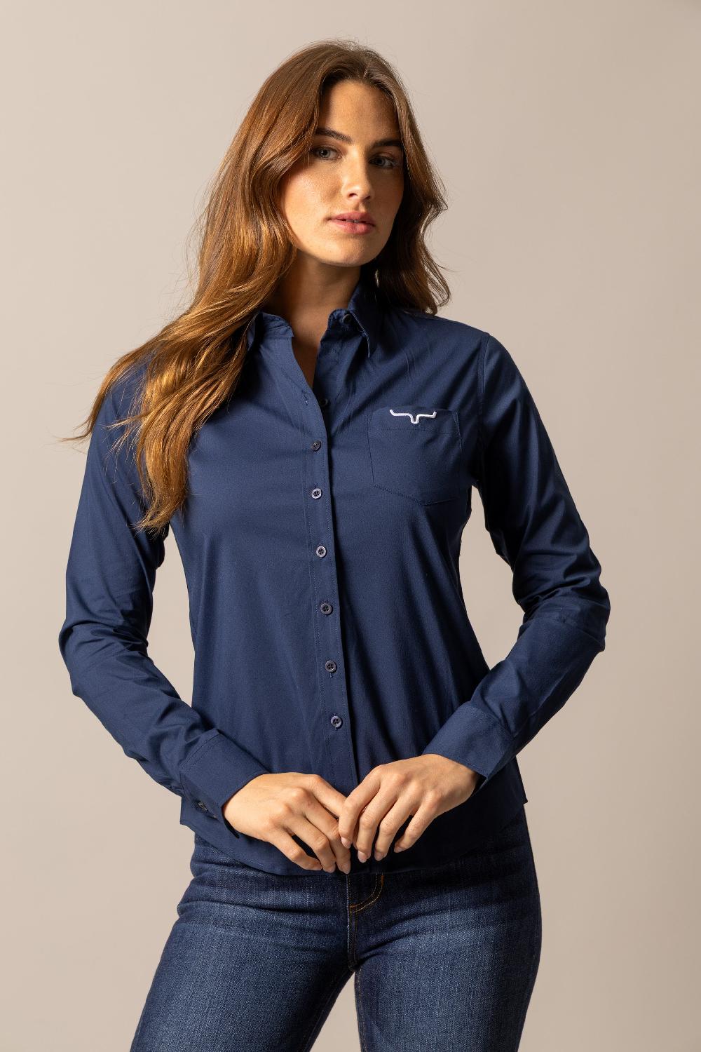 Kimes Ranch Navy Ladies KR Team Shirt WTO0000011