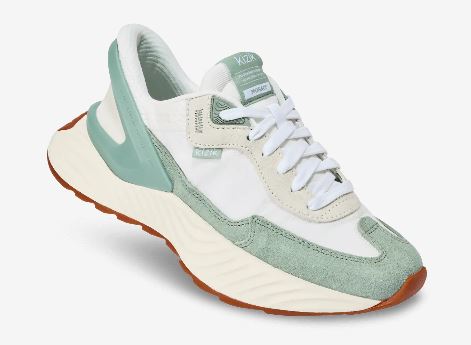 Kizik White/Iceberg Green Women's Monaco Hands-free Sneakers WMON205