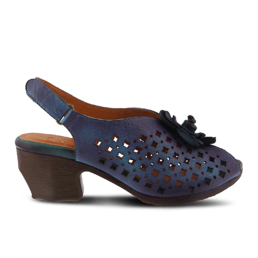 L'Artiste Blue Multi Lovella Slingback Womens Dress Sandals LOVELLA