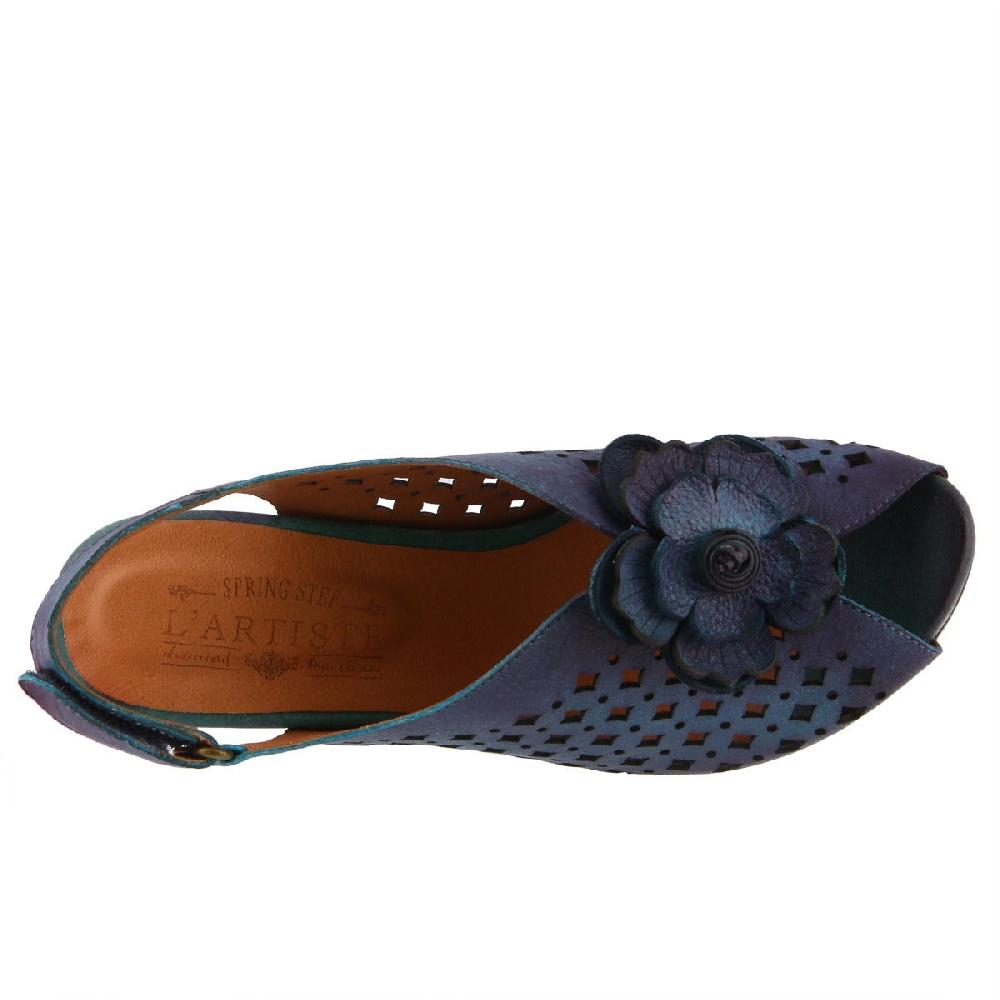 L'Artiste Blue Multi Lovella Slingback Womens Dress Sandals LOVELLA