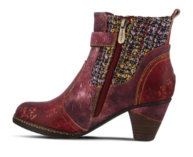 L'Artiste Bordeaux Multi Nancies Womens Booties