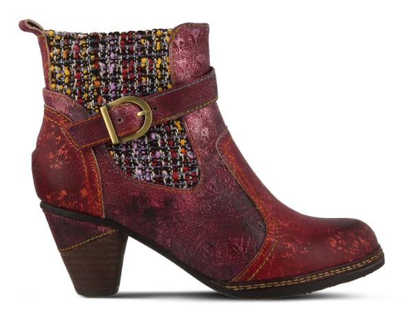 L'Artiste Bordeaux Multi Nancies Womens Booties
