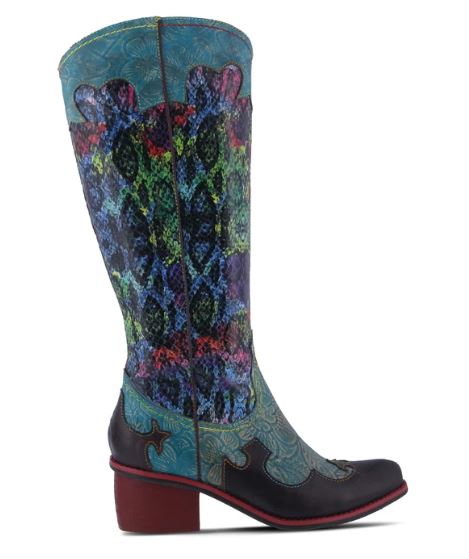 L'Artiste Turquoise Multi Rodeo Womens Tall Boots