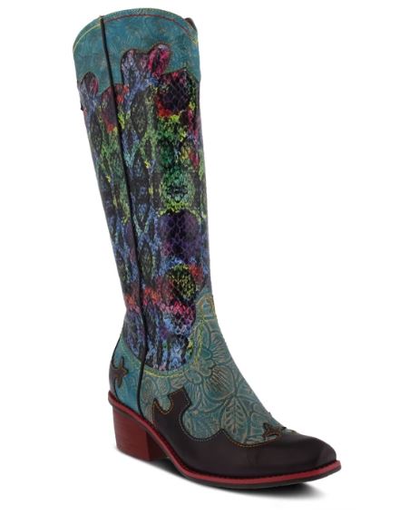 L'Artiste Turquoise Multi Rodeo Womens Tall Boots