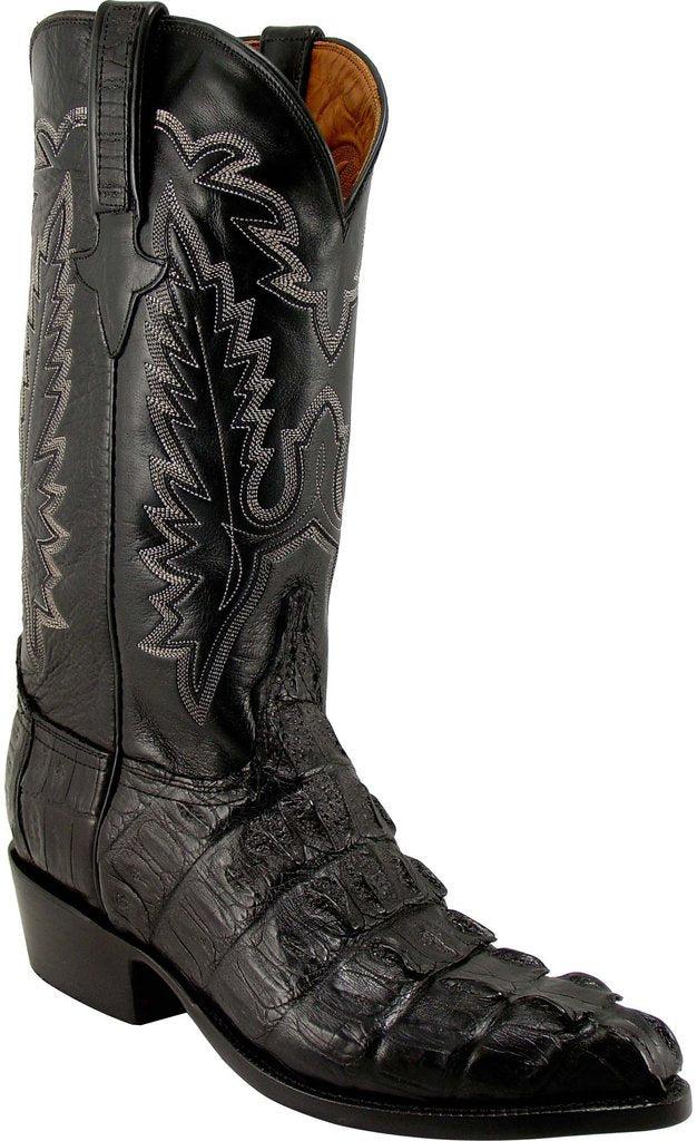 L1325 Caiman Crocodile HornbackTail Exotic Lucchese Mens Cowboy Boots