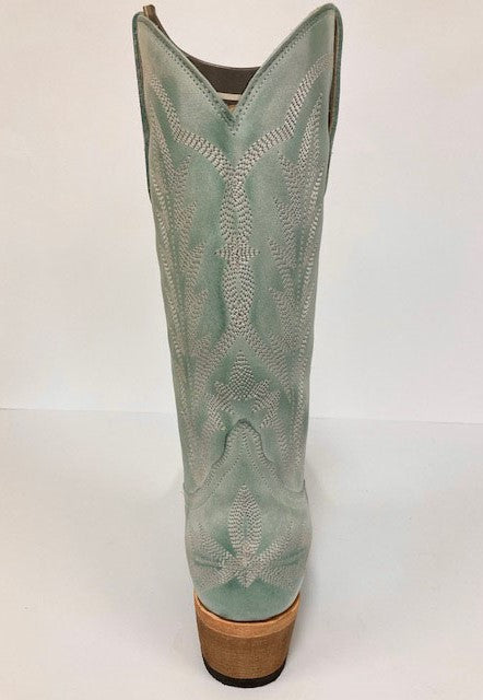 Lane Boots Chalky Turquoise Lexington 13 Inch Snip Toe Women's Boots LB0488M