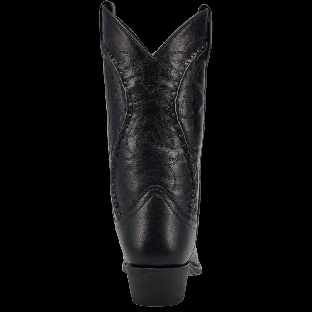 Laredo Black Men's Goat Western Cowboy Boots With Buck Lace Stitching 68430