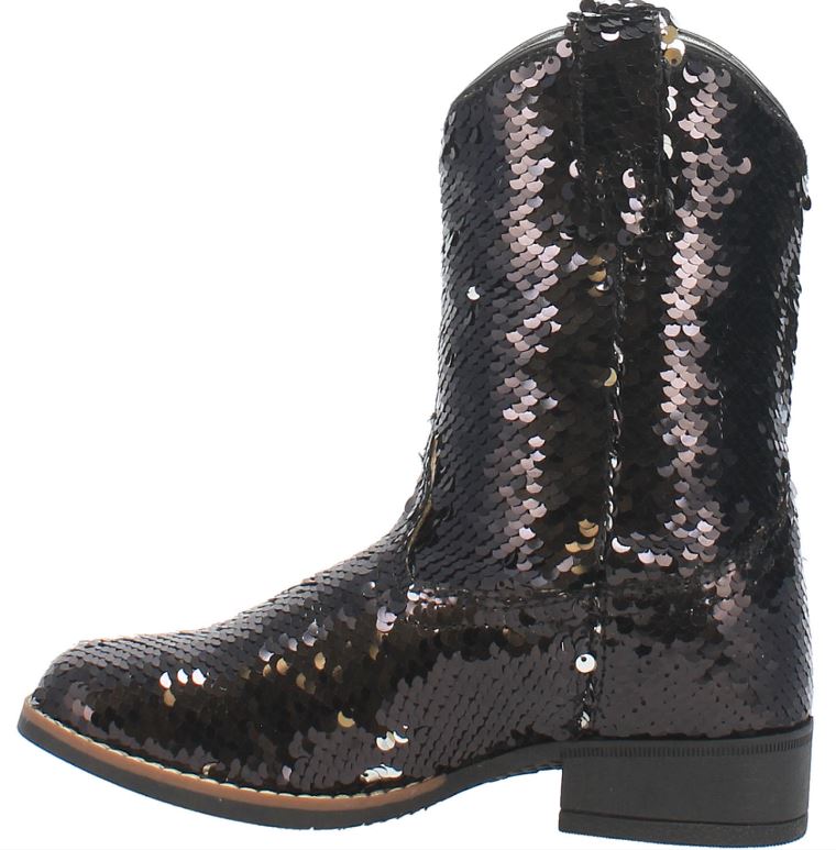 Laredo Black Sequin Kansas Childrens Boots LC2540