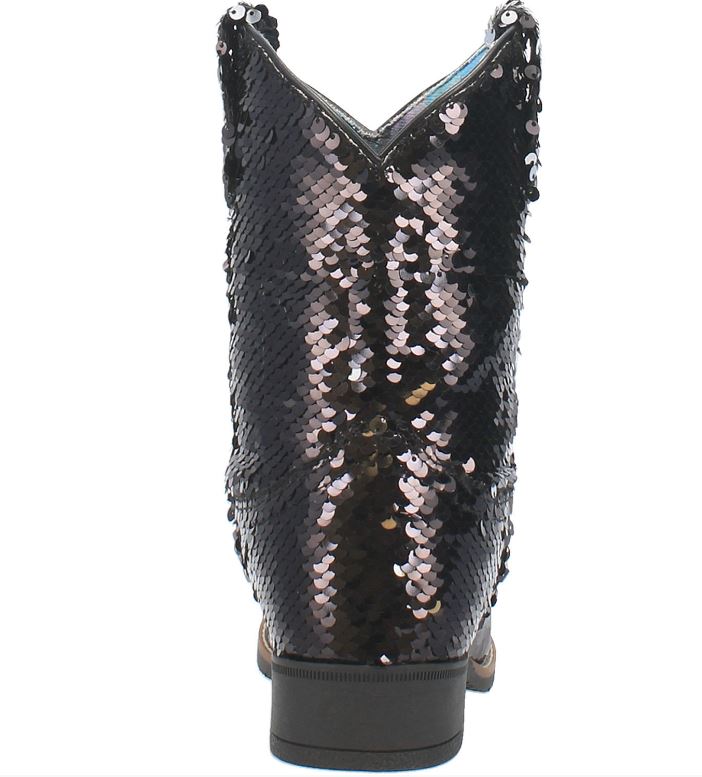 Laredo Black Sequin Kansas Childrens Boots LC2540