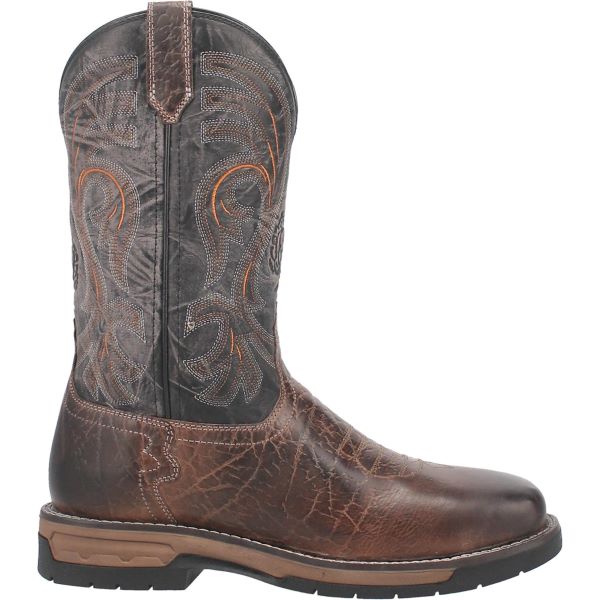 Laredo Brown/Black Hawke Broad Square Toe Men's 11 Inch Boots 6920-LAR