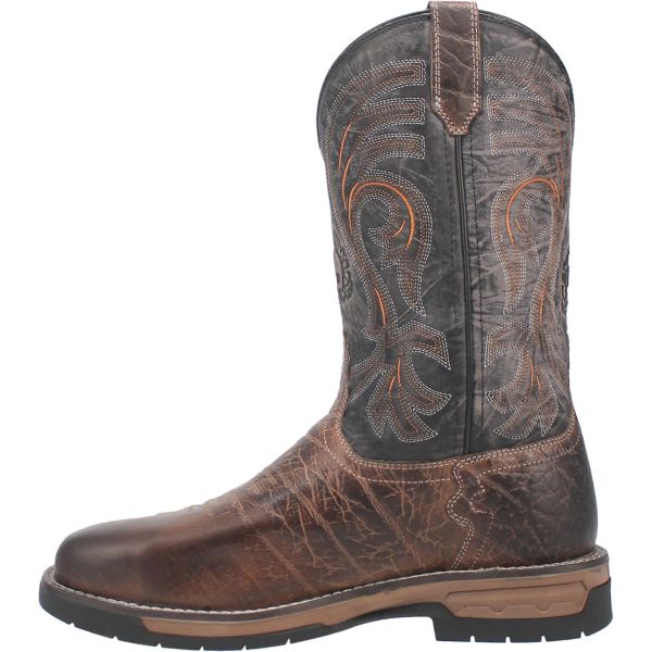 Laredo Brown/Black Hawke Broad Square Toe Men's 11 Inch Boots 6920-LAR