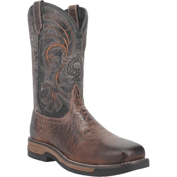 Laredo Brown/Black Hawke Broad Square Toe Men's 11 Inch Boots 6920-LAR