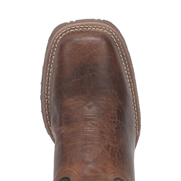 Laredo Brown/Black Isaac 13 Inch Broad Square Toe Men's Western Boots 7960