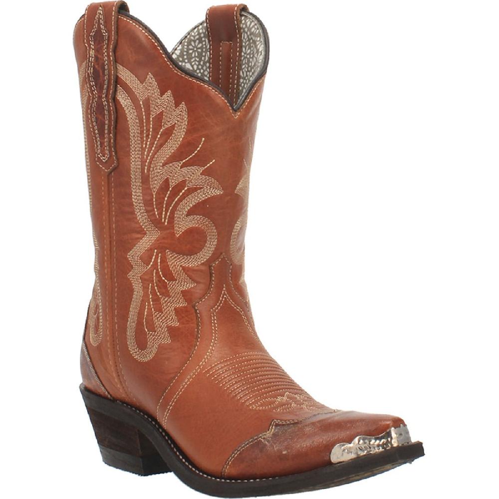 Laredo Brown Vinny Snip Toe Tan Ladies Western Boot 52351