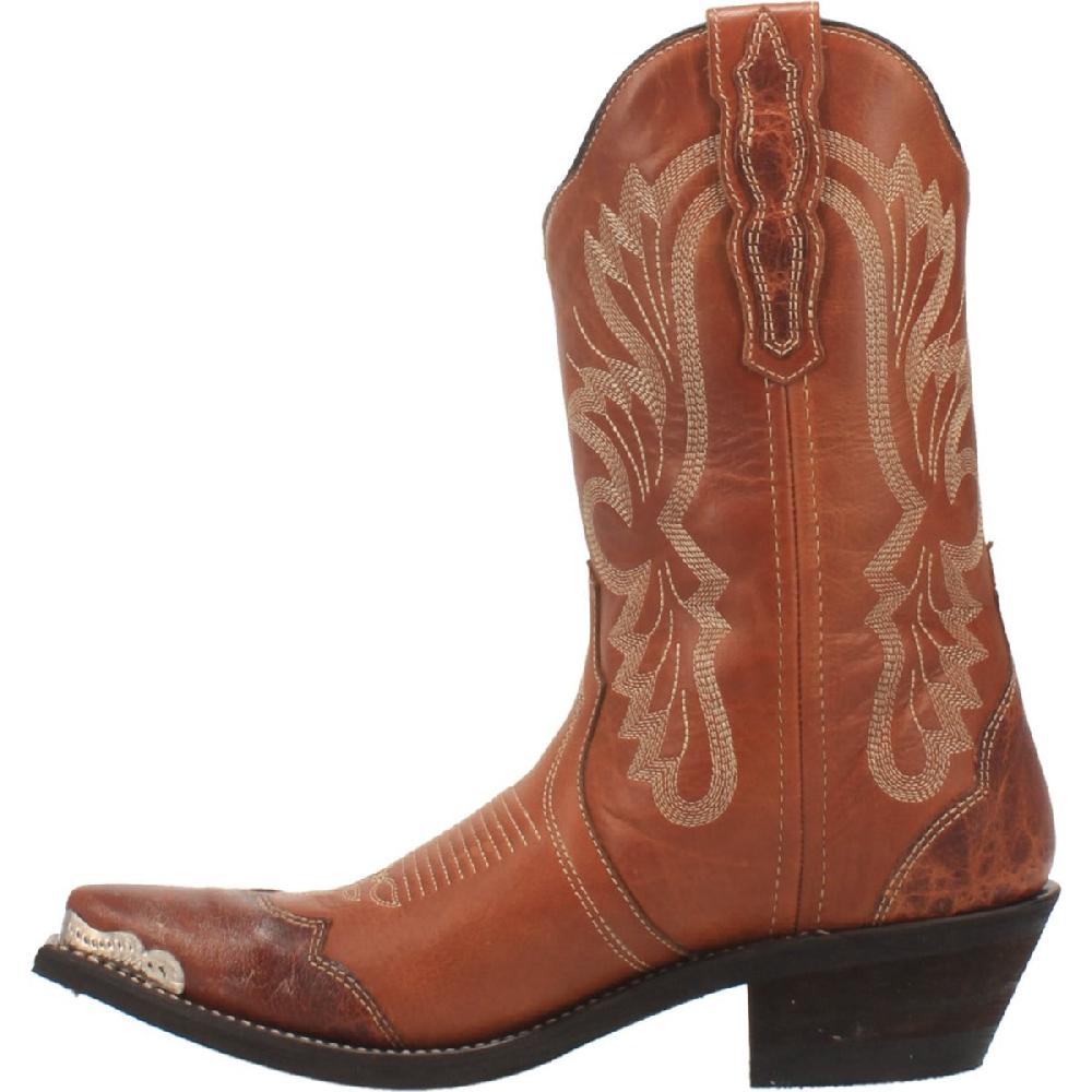 Laredo Brown Vinny Snip Toe Tan Ladies Western Boot 52351
