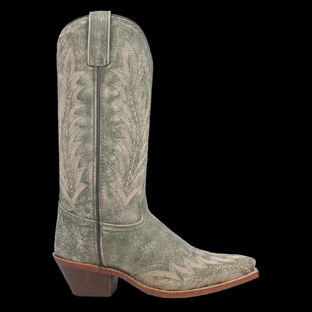 Laredo Green Emmylee Women's 12 Inch Snip Toe Leather Boots 52159