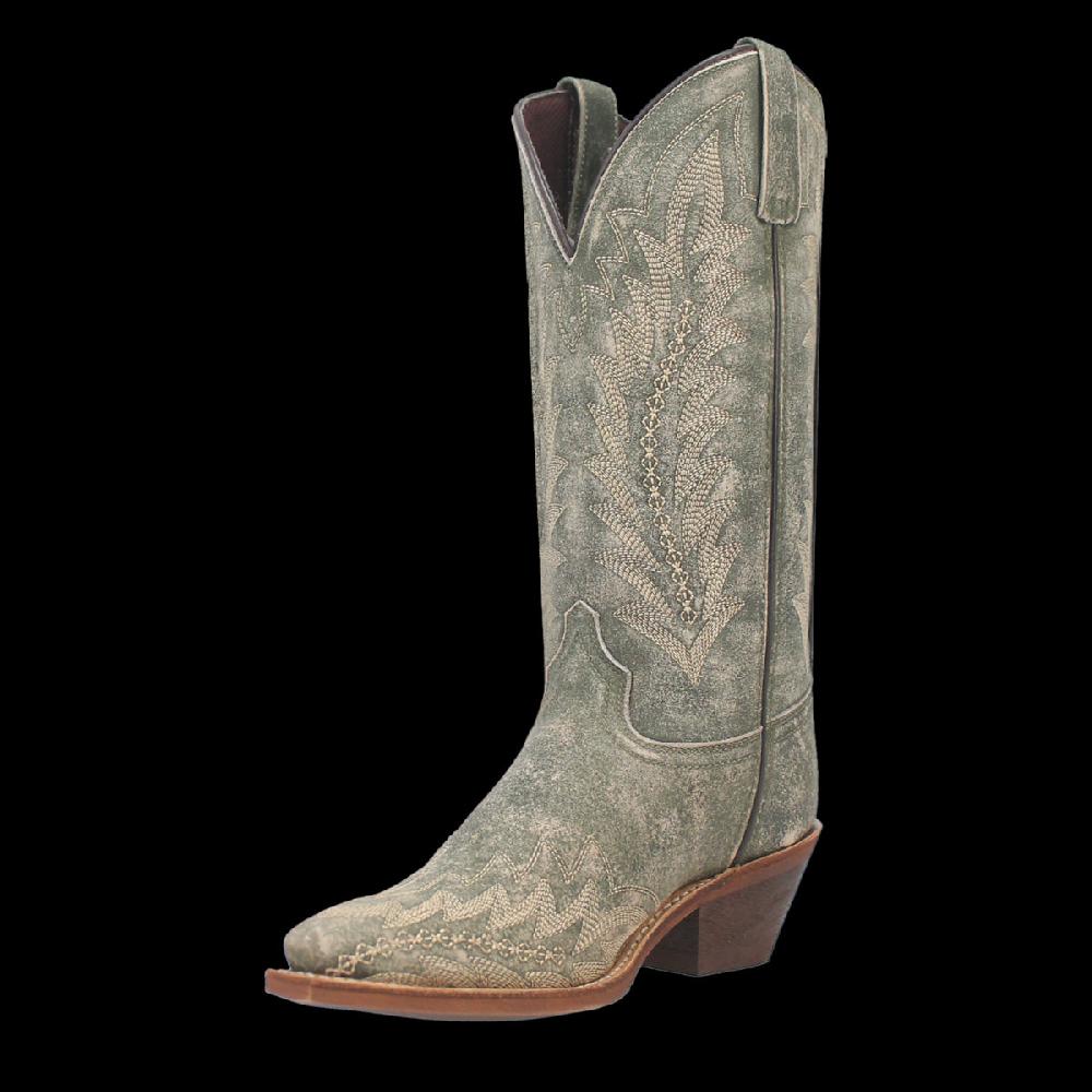 Laredo Green Emmylee Women's 12 Inch Snip Toe Leather Boots 52159