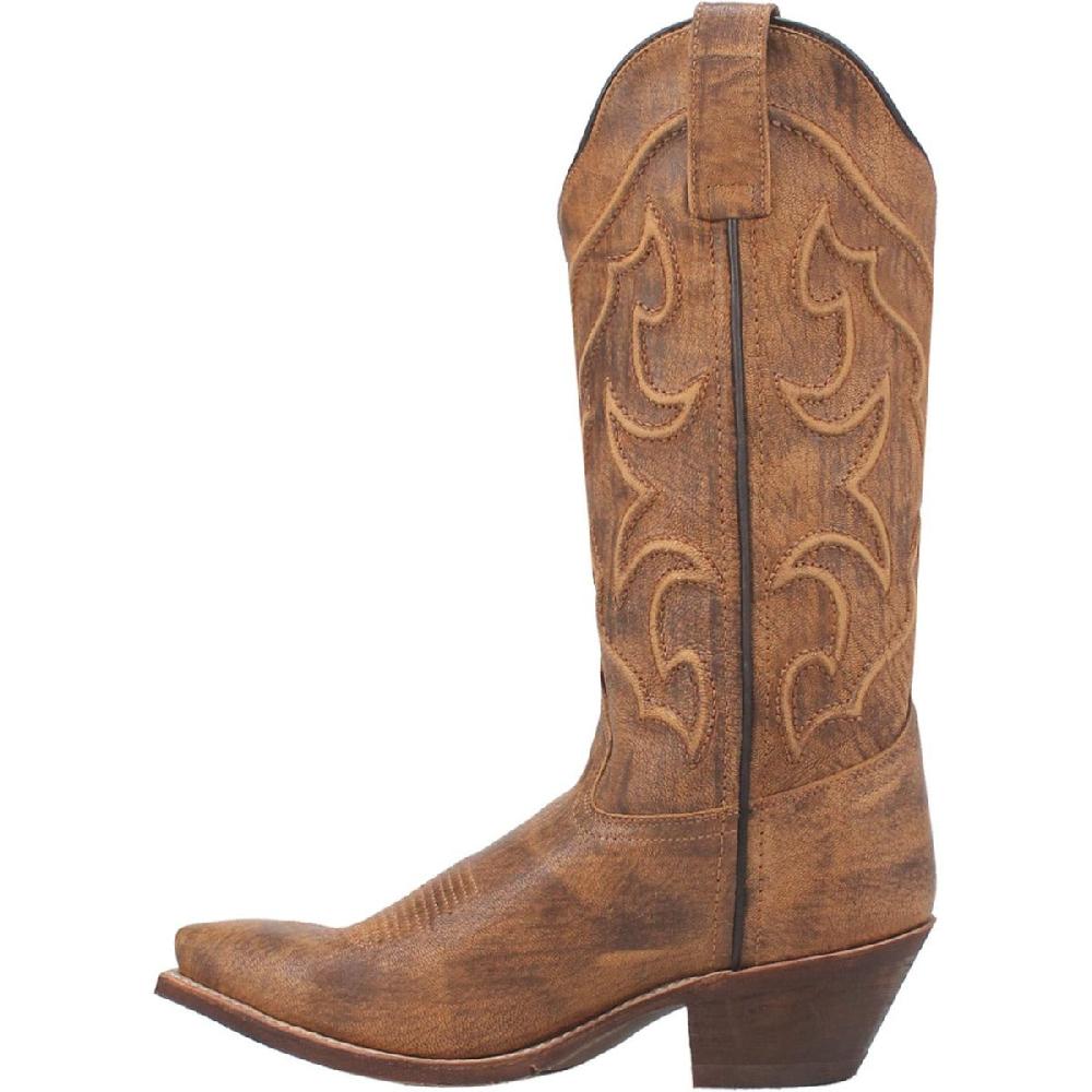 Laredo Honey Reva 12 Inch Women's Leather Snip Toe Western Boots 54267