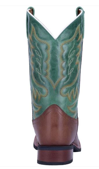 Laredo Men's Tan Square Toe Boot Green Upper 7806
