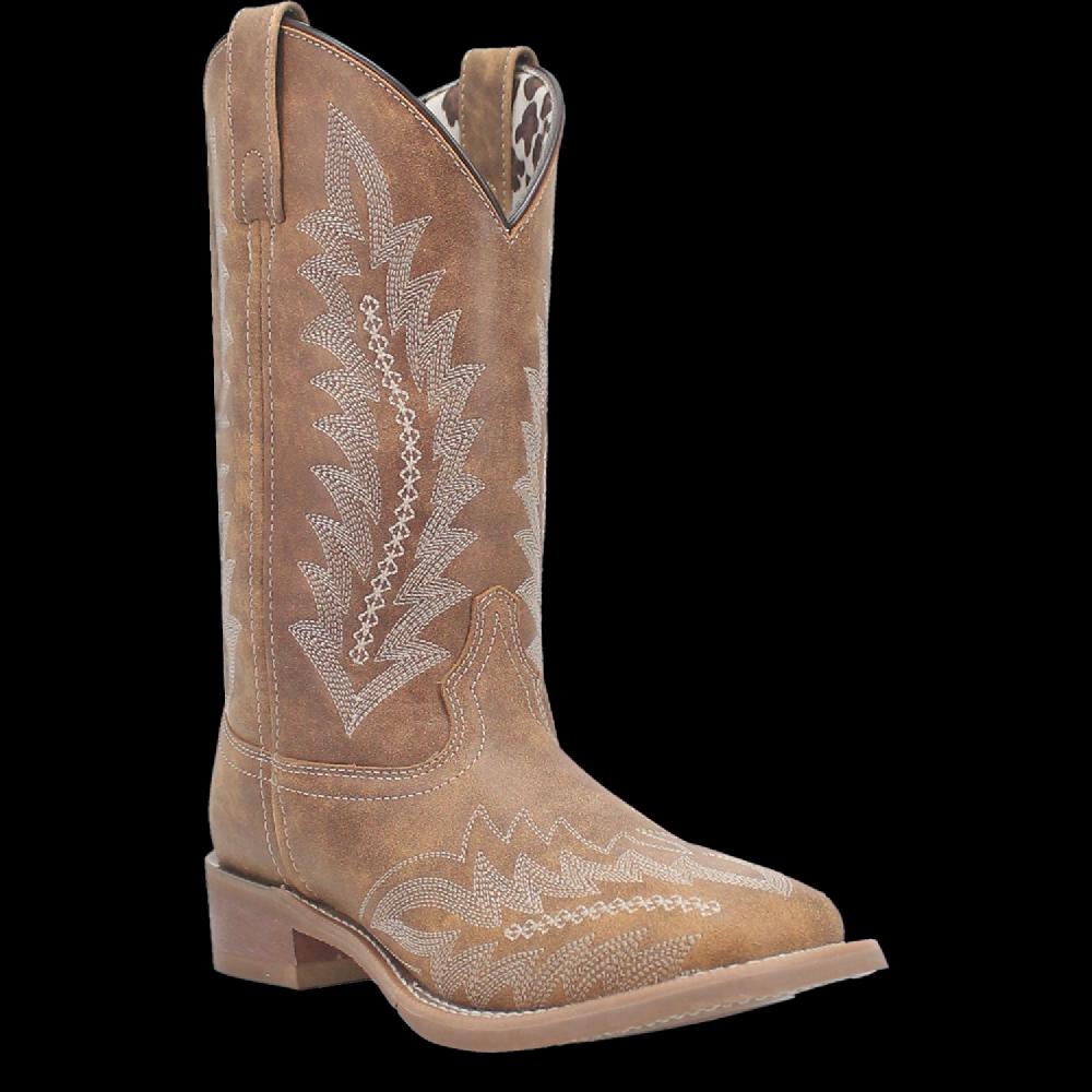 Laredo Off White/Tan Cheyenne Women's Leather Boots 5717