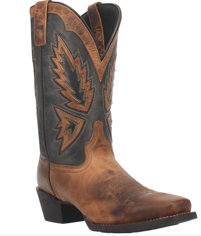 Laredo Tan And Dark Blue Seaver Mens Boots 68328