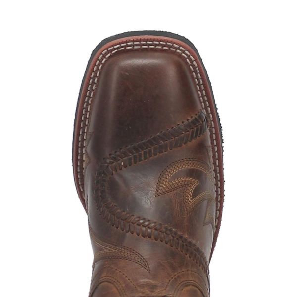 Laredo Tan Arlo Mens Square Toe Western Boots With Stitching 7959