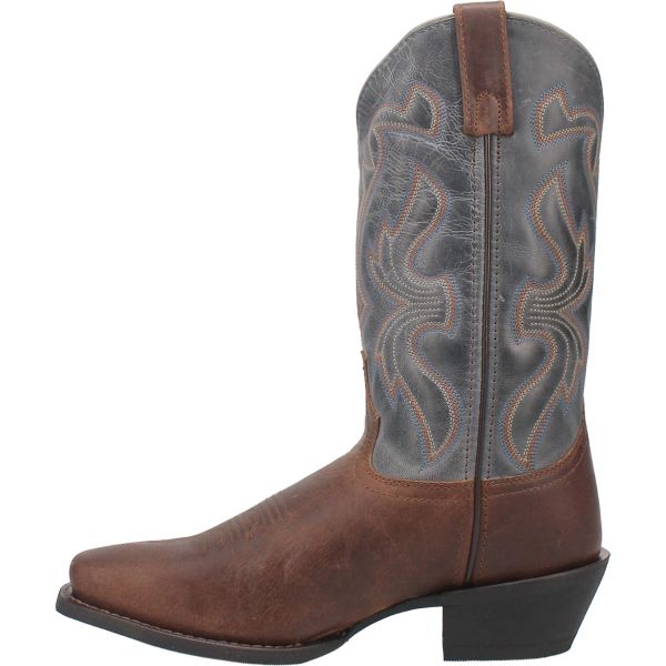 Laredo Tan/Blue McKinney Mens Cowboy Square Western Boots 68556