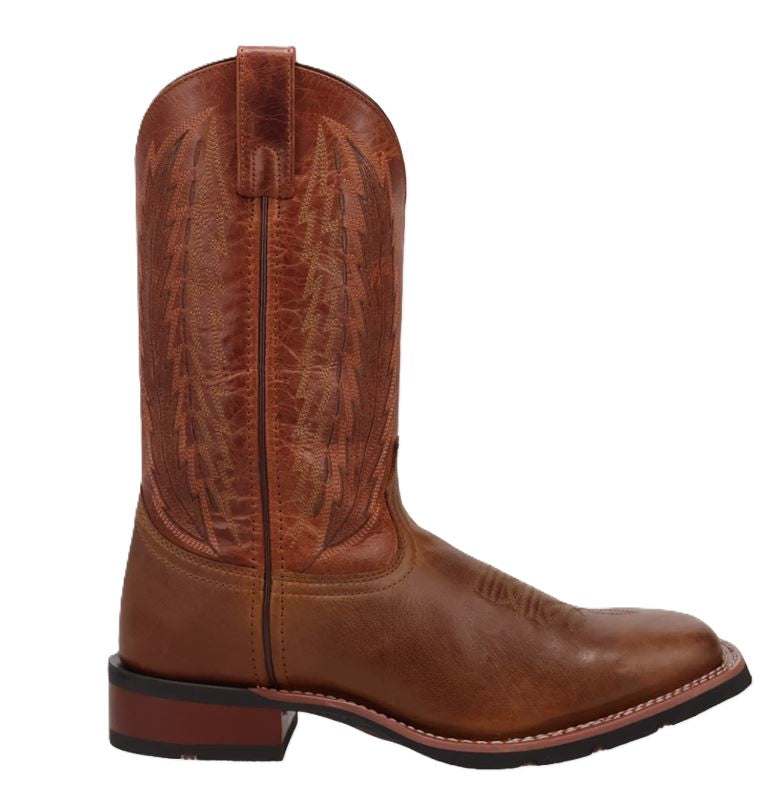 Laredo Tan/Brown Tulane Men's Leather Square Toe Western Boots 8013