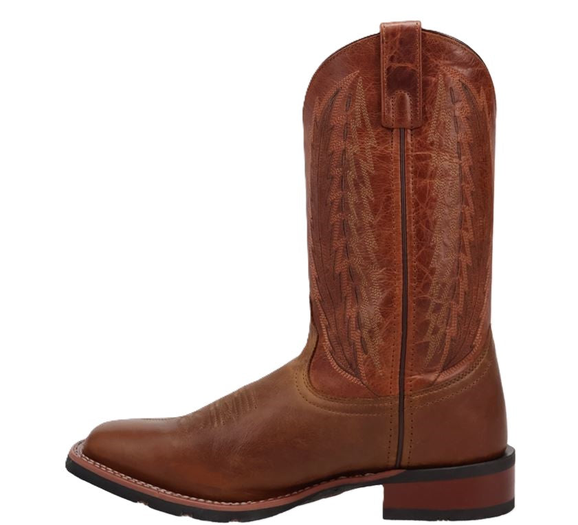 Laredo Tan/Brown Tulane Men's Leather Square Toe Western Boots 8013