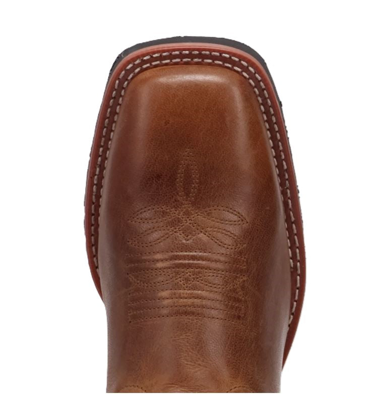 Laredo Tan/Brown Tulane Men's Leather Square Toe Western Boots 8013